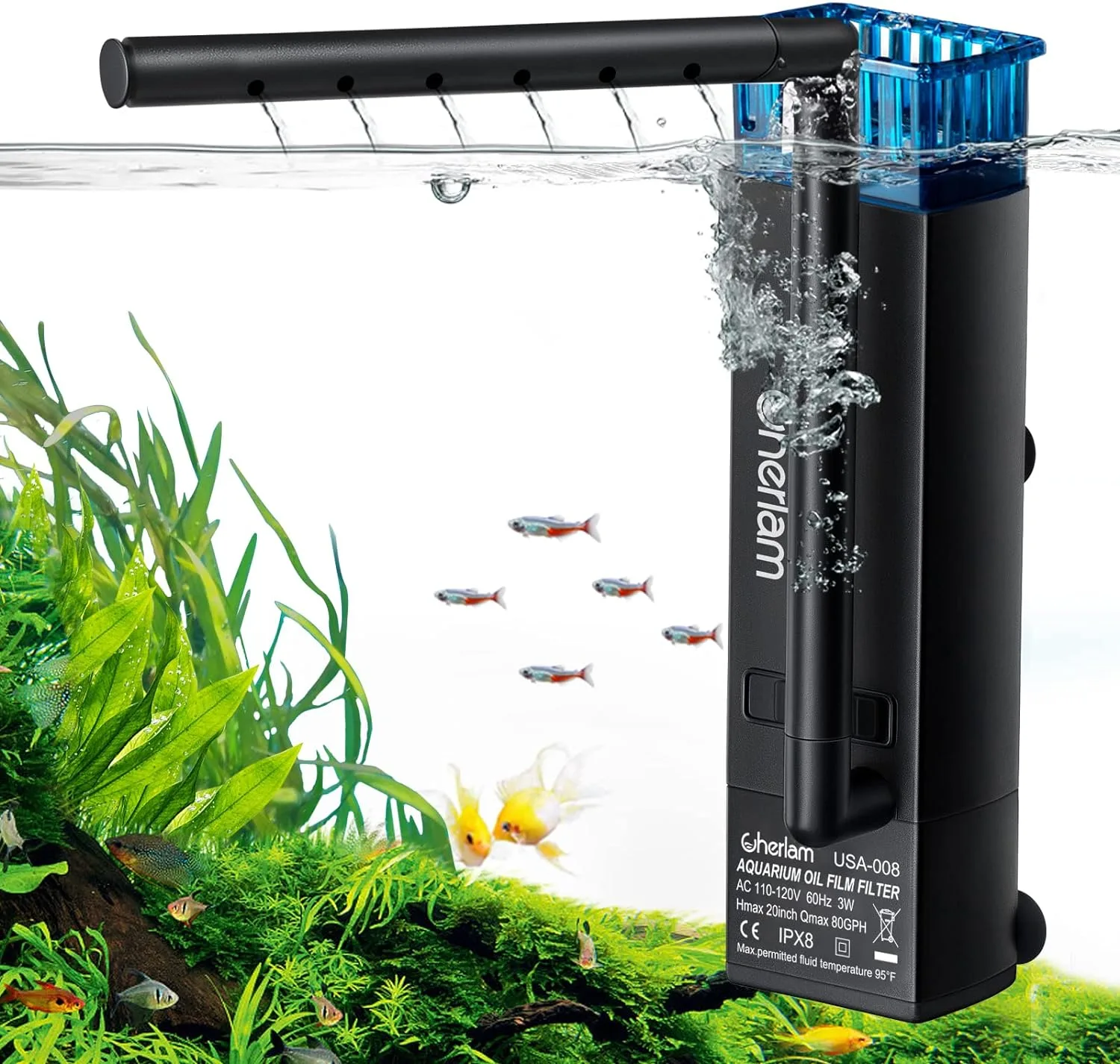 CHERLAM Aquarium Surface Protein Skimmer Review