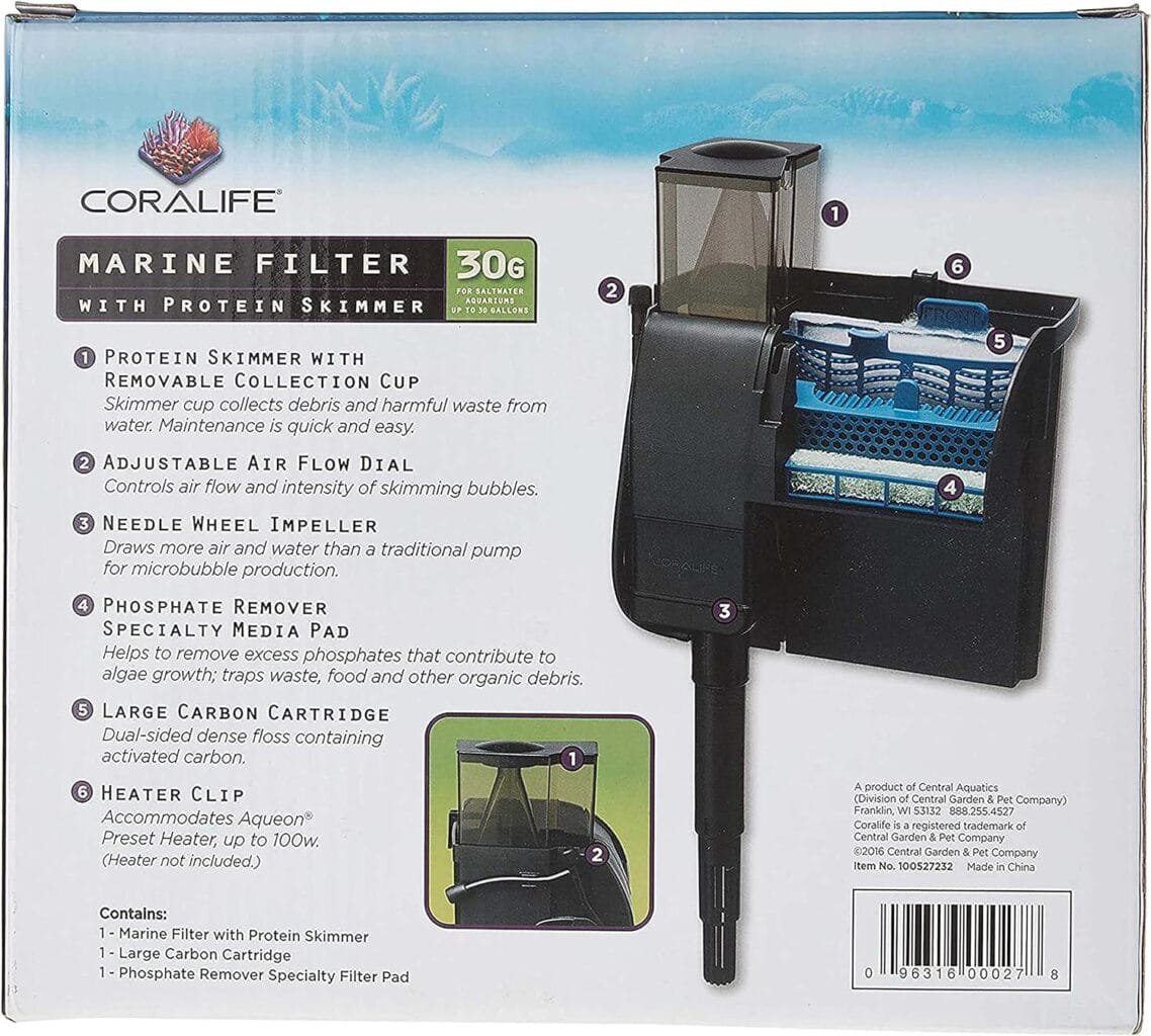 Coralife Marine Filter w/Protein Skimmer 30 Gallons