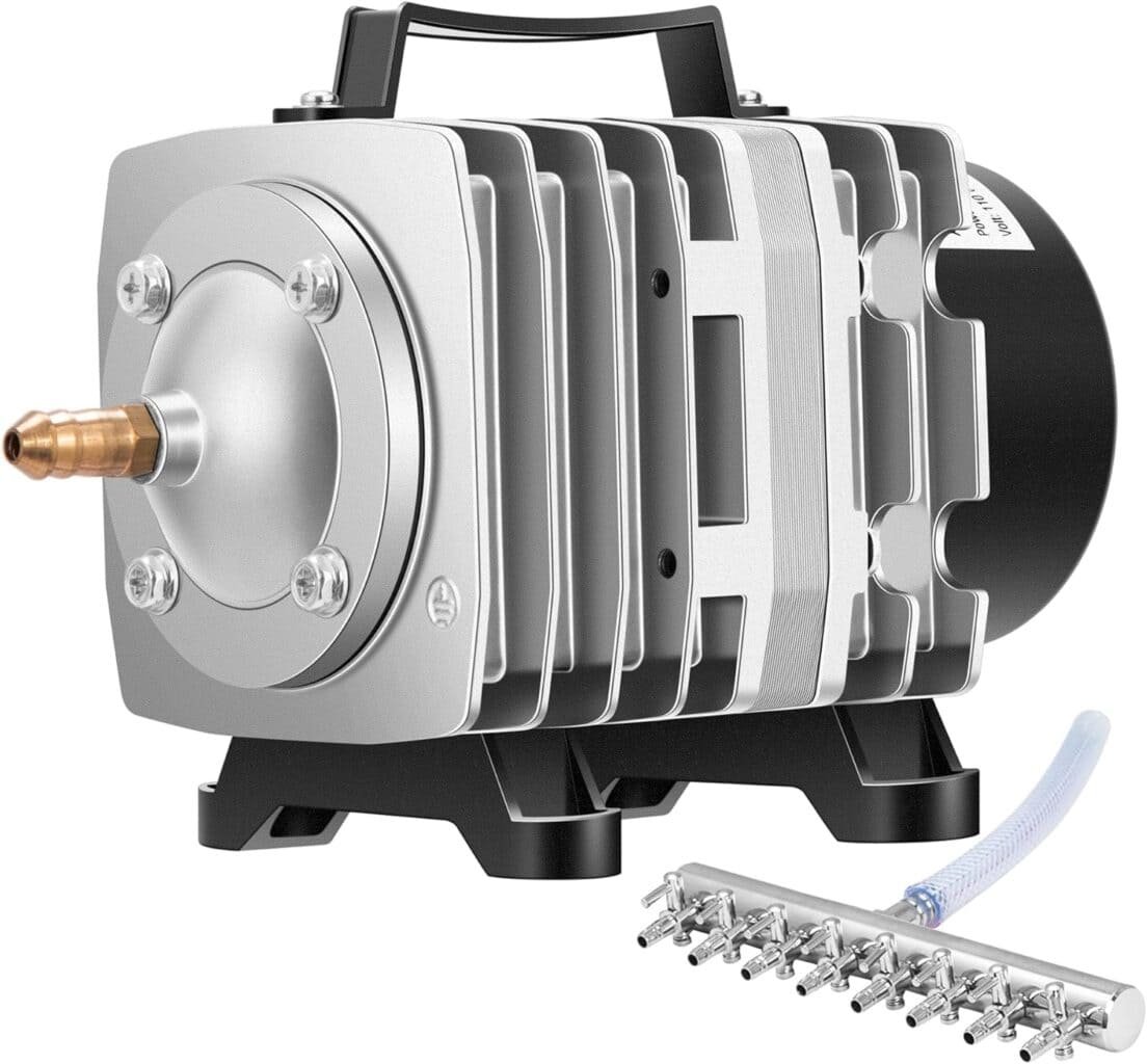 VIVOSUN Commercial Air Pump 1110 GPH 8 Outlet 40W 70L/min for Aquarium