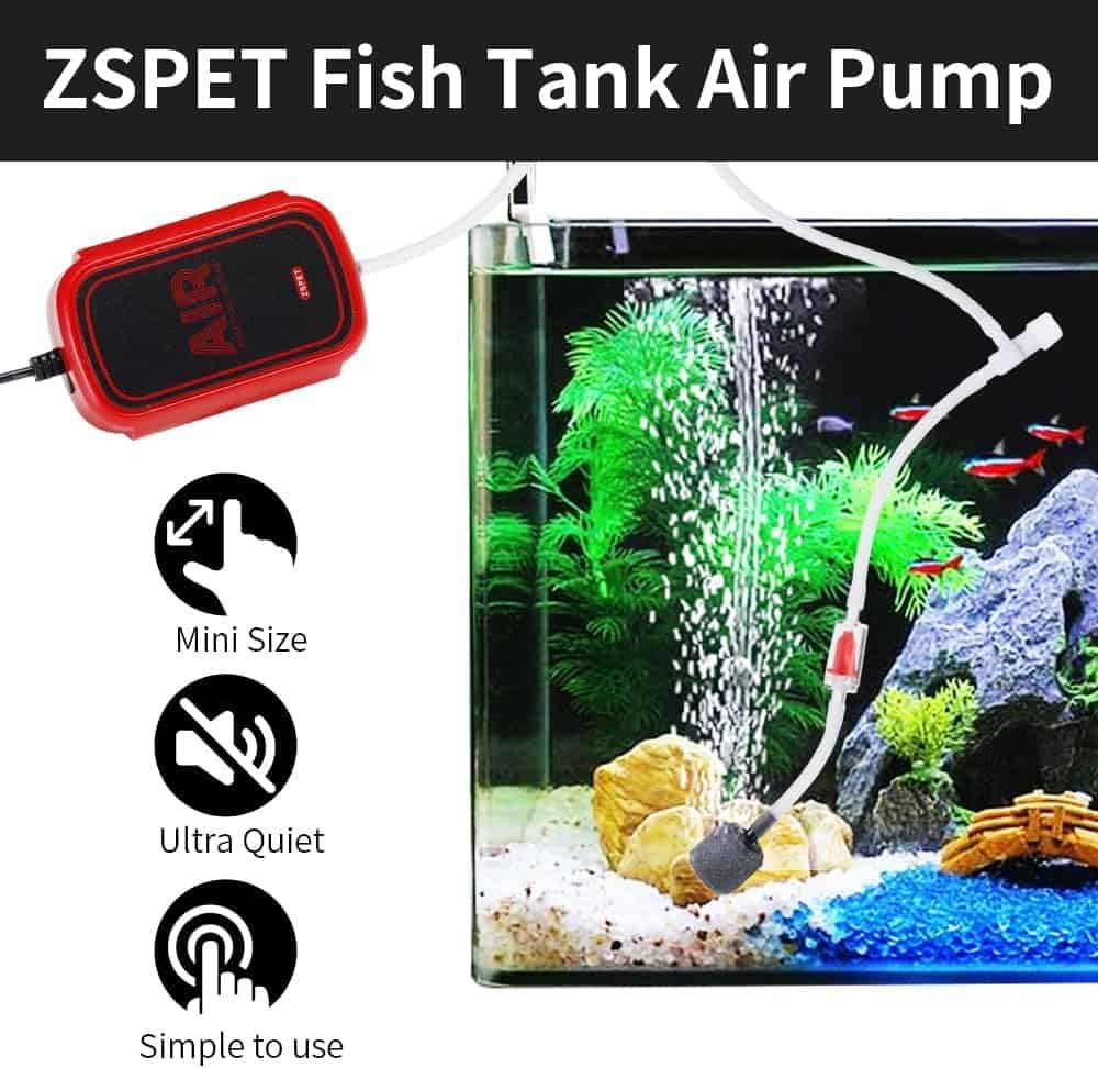 ZSPET 1.5W Mini Ultra Quiet Aquarium Air Pump Review